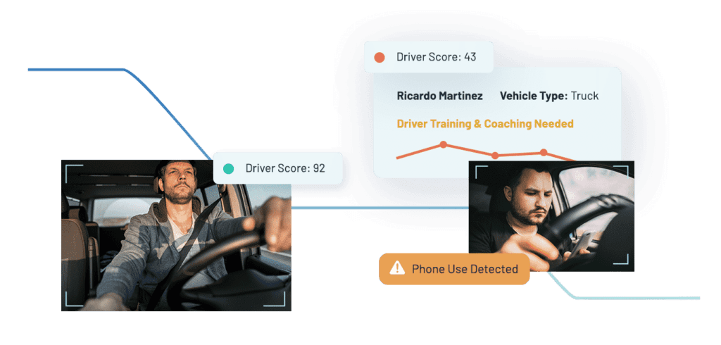 Improve driver safety and behavior with AI dash cams and telematics data