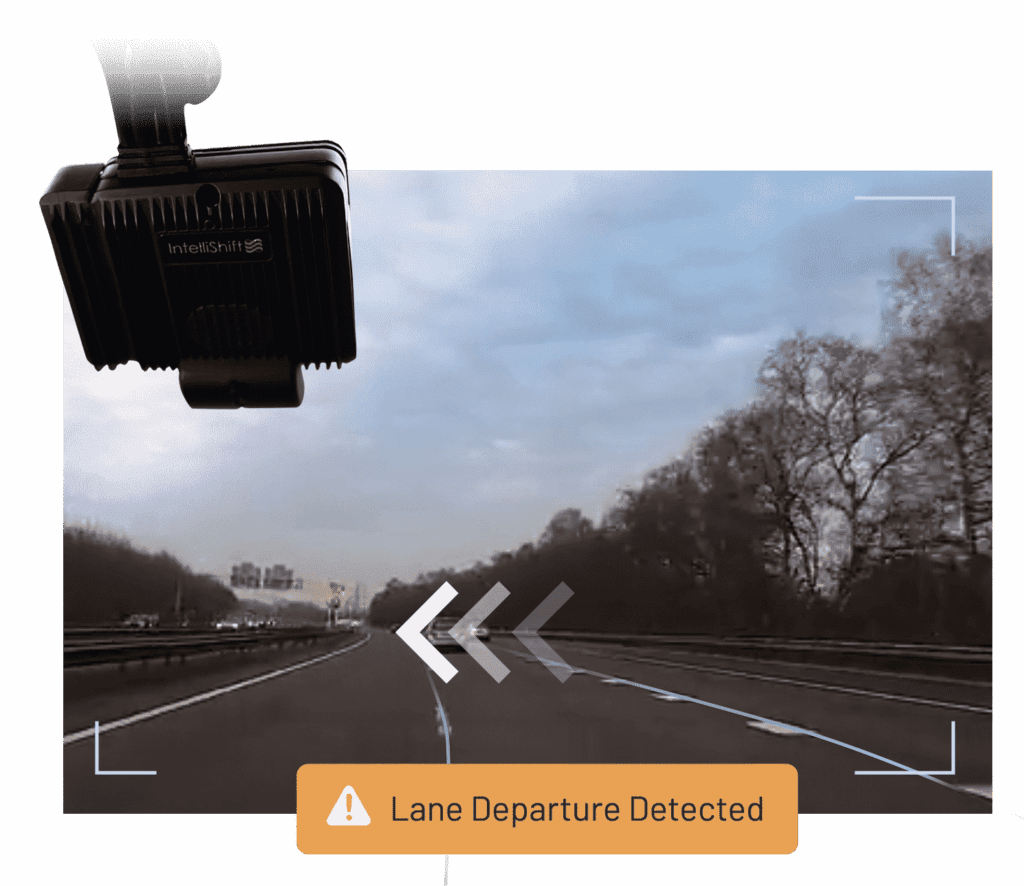 lane departure warning and detection by AI video dash cams