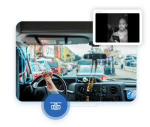 AI dash cam monitoring driver safety